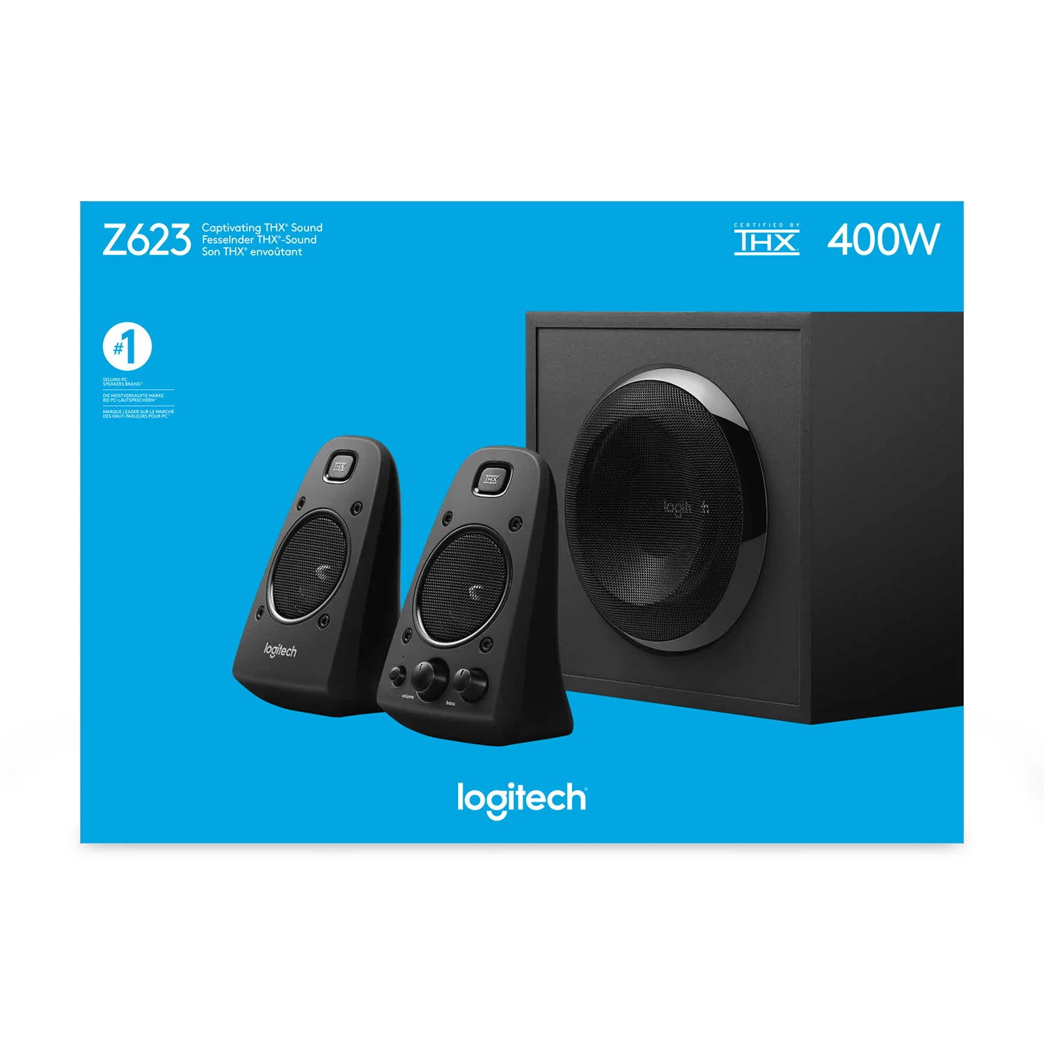 Baffle ( enceinte / haut parleur ) Logitech Z623 400W Noir