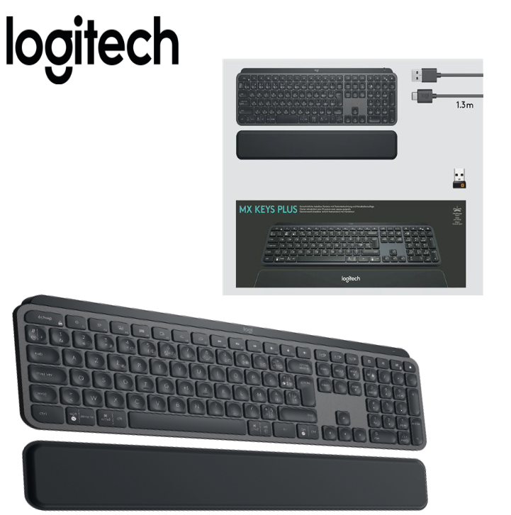 Clavier Logitech MX Keys Plus sans Fil Bluetooth avec un repose  poignets/azerty